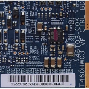 T-CON PARA TV INSIGNIA / NUMERO DE PARTE 5537T05C93 / T460HW03 VF CTRL BD / 46T03-C0K / 55.37T05.C93 / MODELO NS-37L760A12	